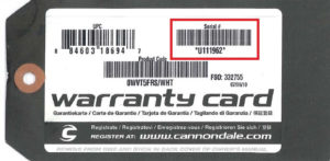 Warranty Card Ocho